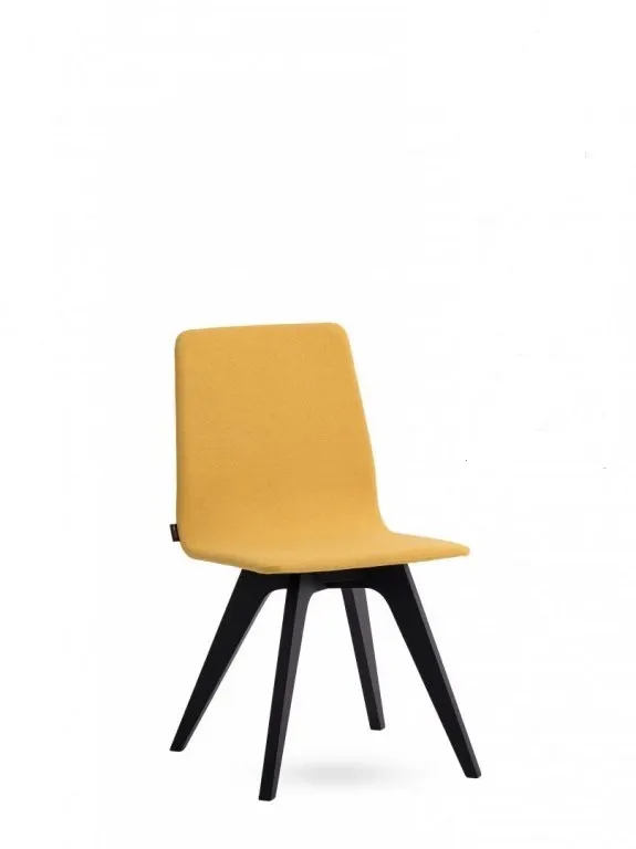 KRZESŁO SNAP S304 Drewno bukowe Czarny TK: HAMILTON 2819 MUSZTARDOWY