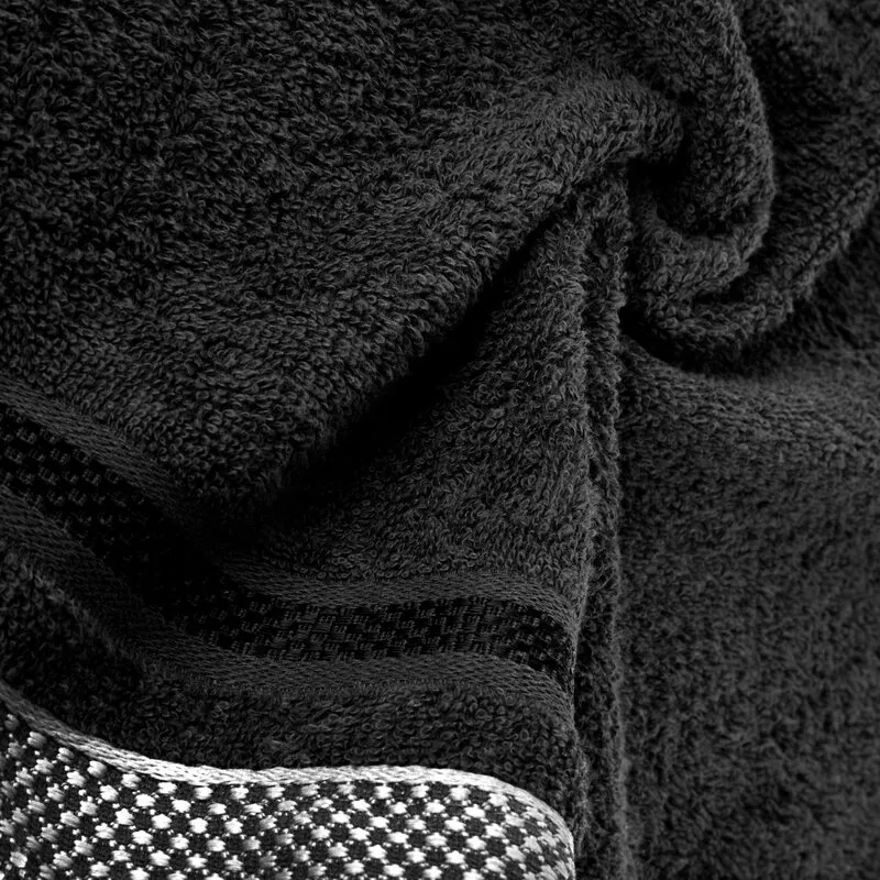 RĘCZNIK ABBIE (11) 70 X 140 CM CZARNY - EU_453107