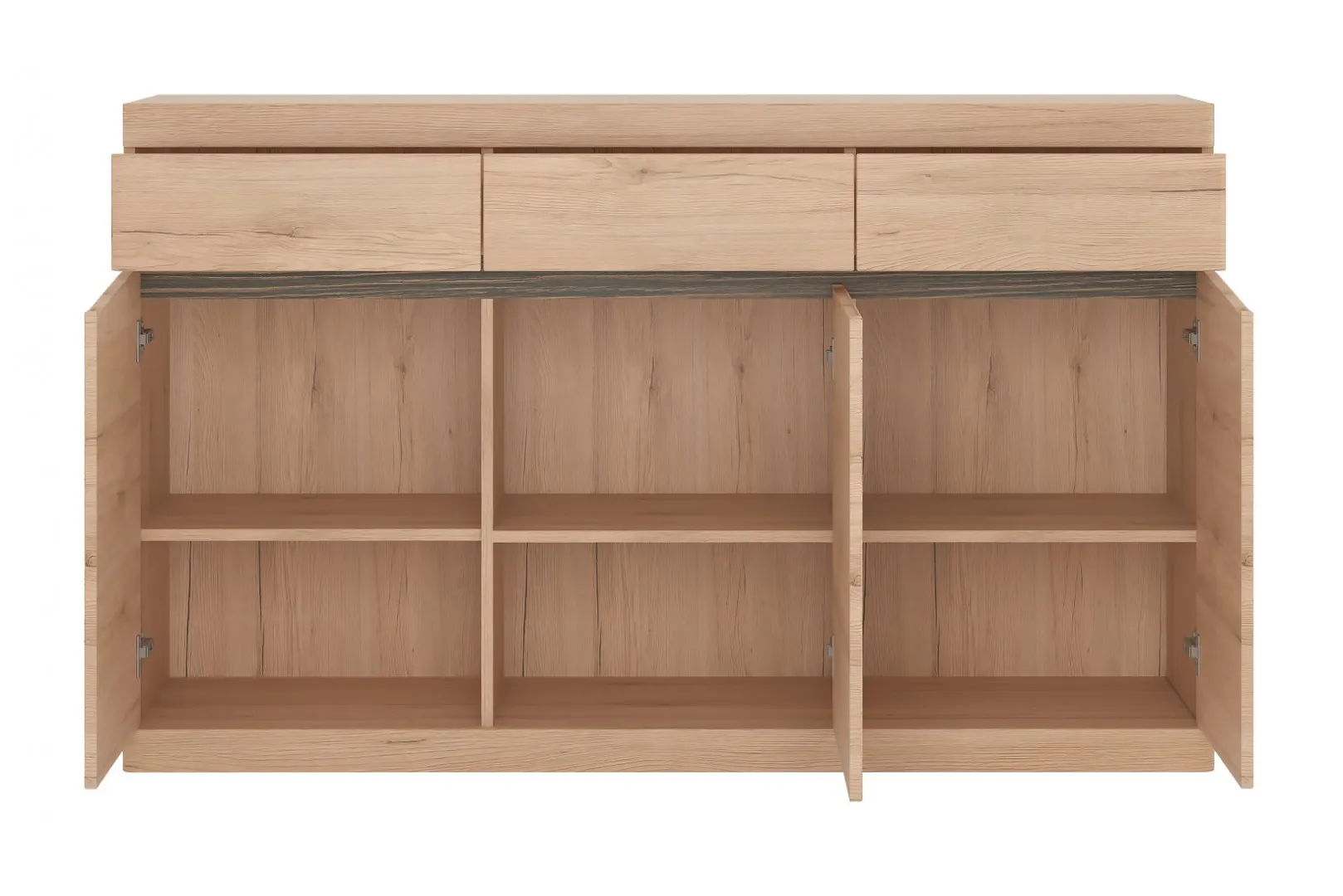 KOMODA 3-drzwiowa z 3 szufladami SUMMER TYP 42 Dąb Sanremo jasny, Arusha - 6003005000360