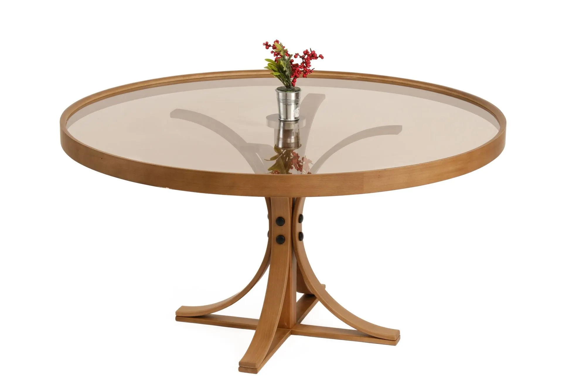 Stolik kawowy okrągły BOSTON fi 80cm orzech - ASI_643MRL1116