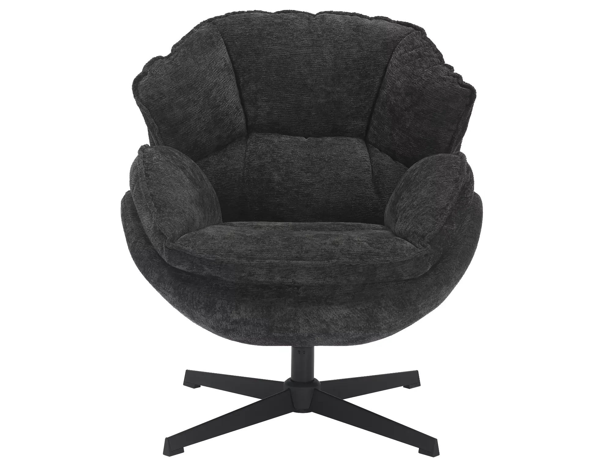 Fotel obrotowy BETTY czarny/czarna podstawa - BETTYC