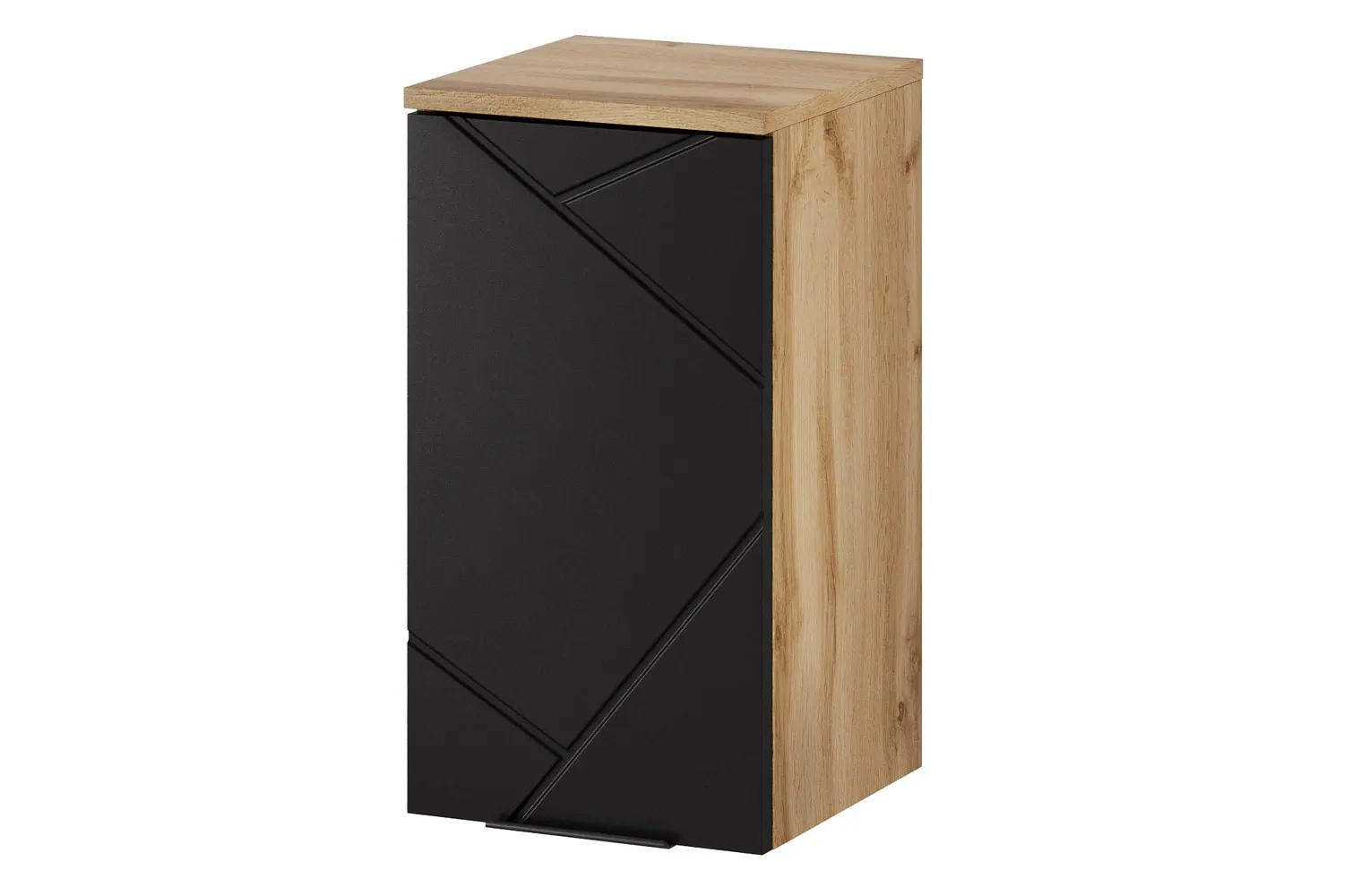 Szafka łazienkowa wisząca MAZI L/P 55x30 dąb Wotan/czarny mat