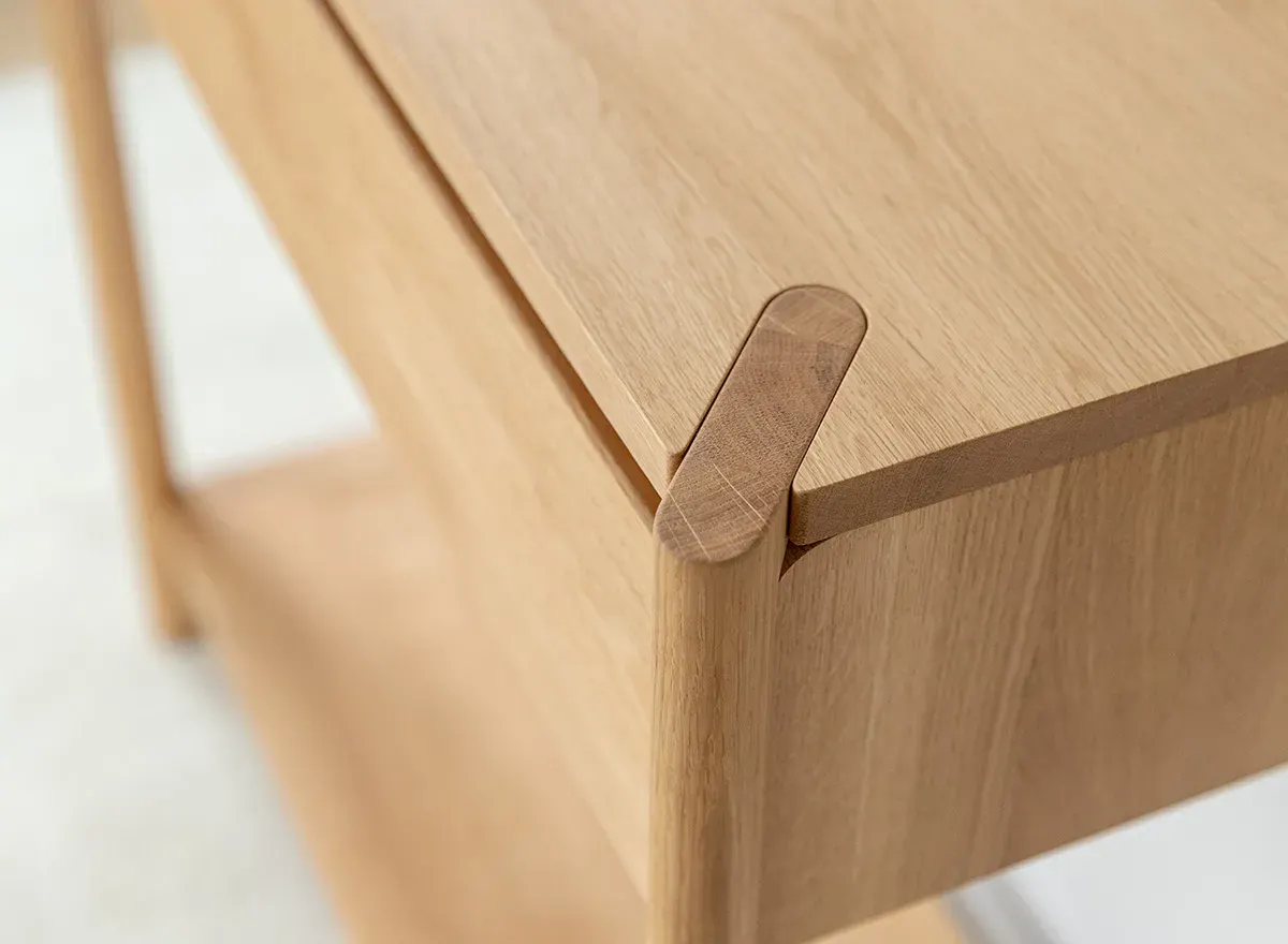 Konsola z szufladą dębowa CAMPI dąb olejowany - KULCA02