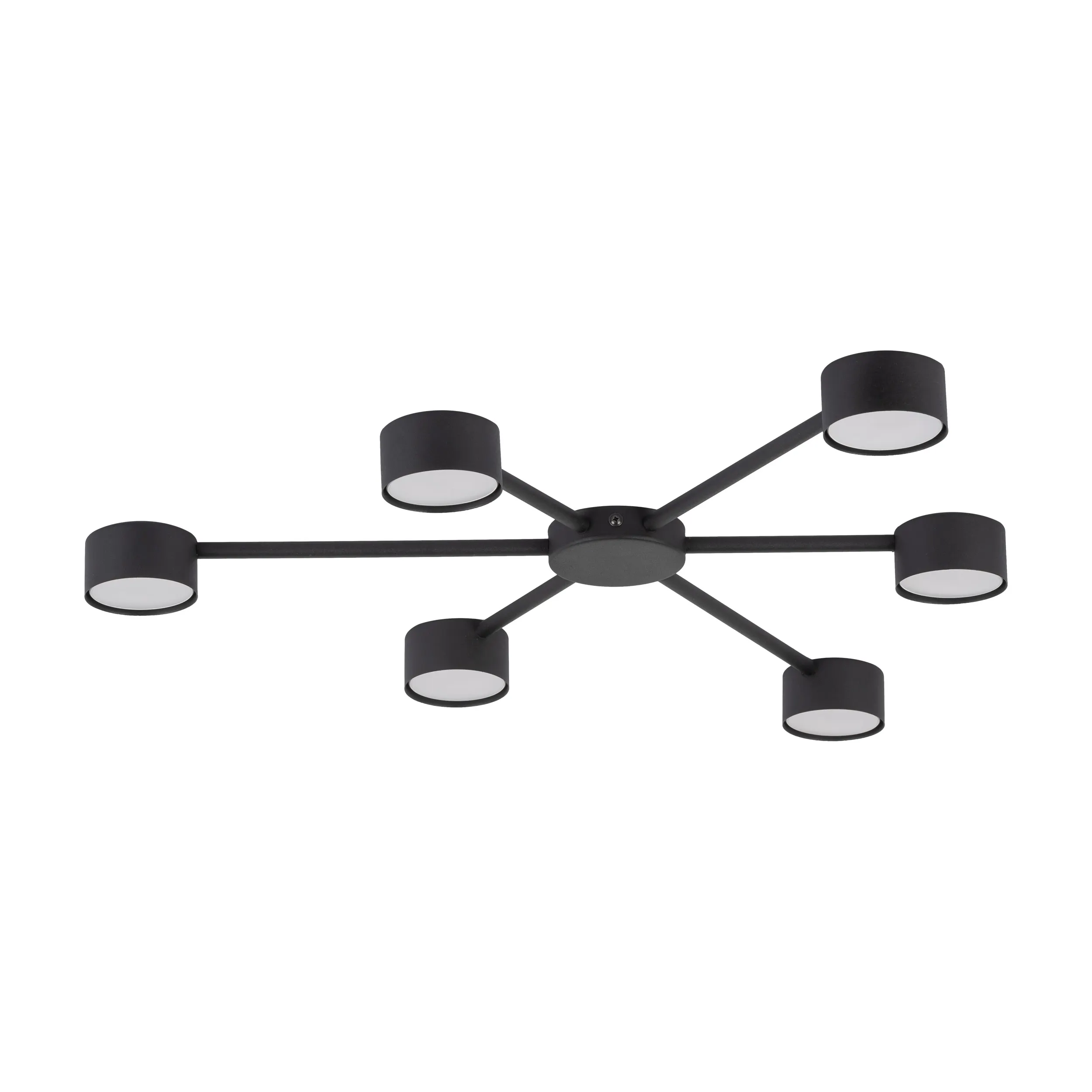Lampa sufitowa AVIA czarna metalowa 66x64x5cm