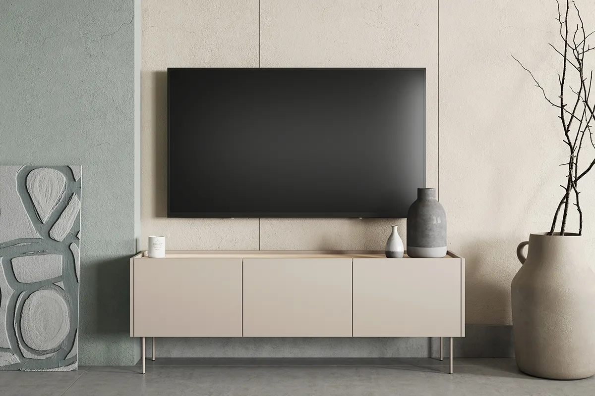 Szafka RTV DESIN 170 3D - kremowa - dąb nagano — zdjęcie 6