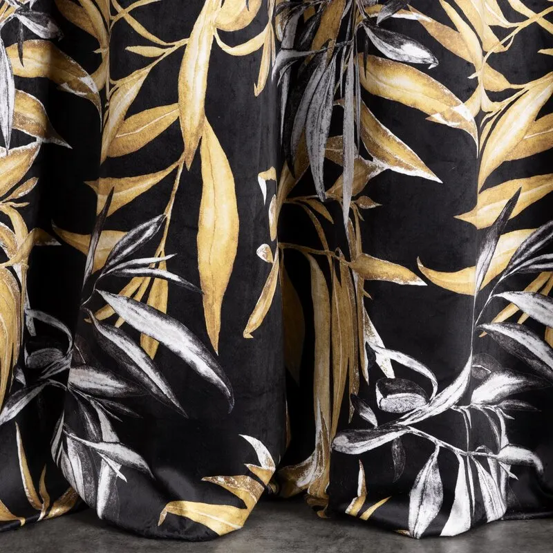 ZASŁONA CZARNA ZOJA 140 X 250 CM - EU_385813