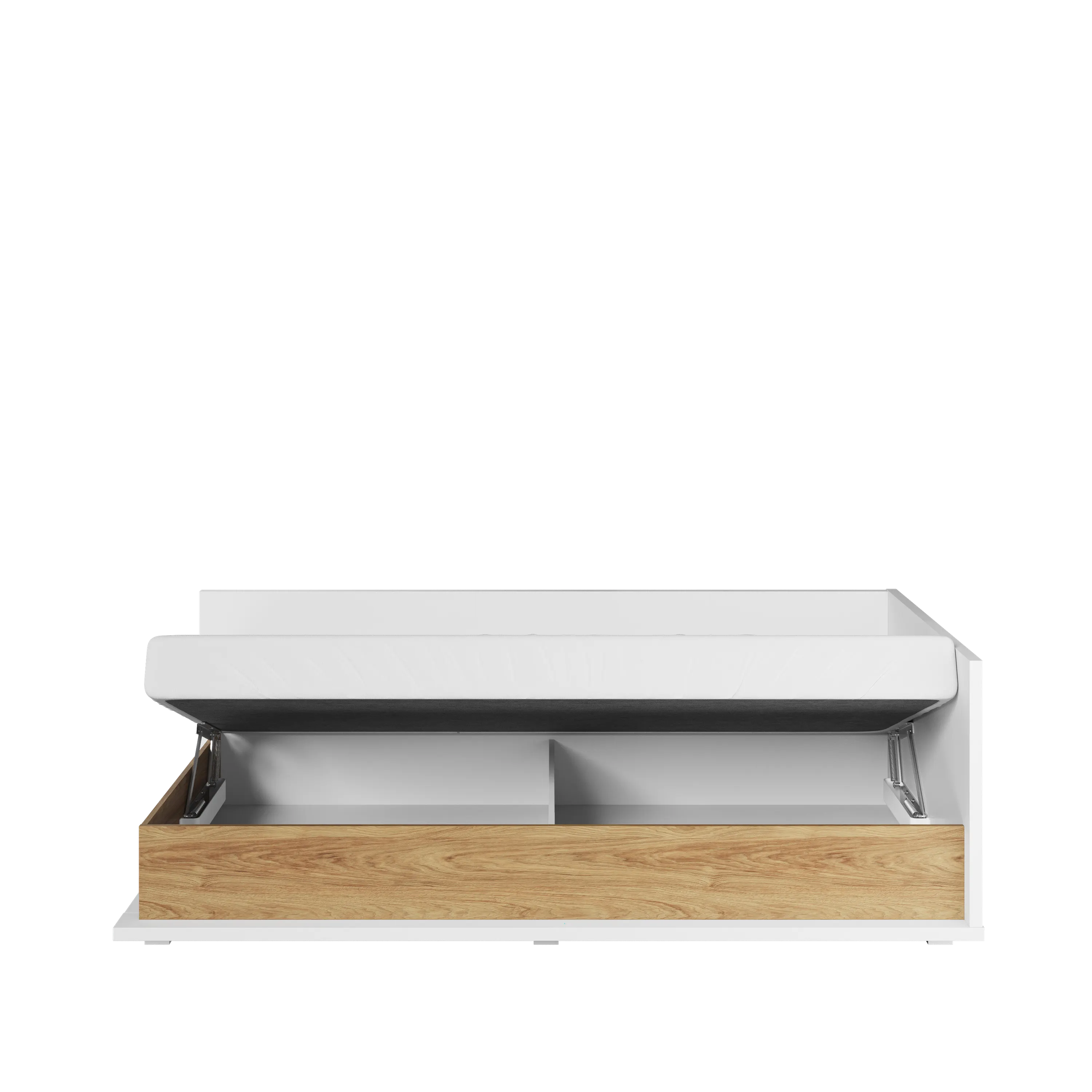 Łóżko narożne z materacem Simi 09P białe - MS9PBH