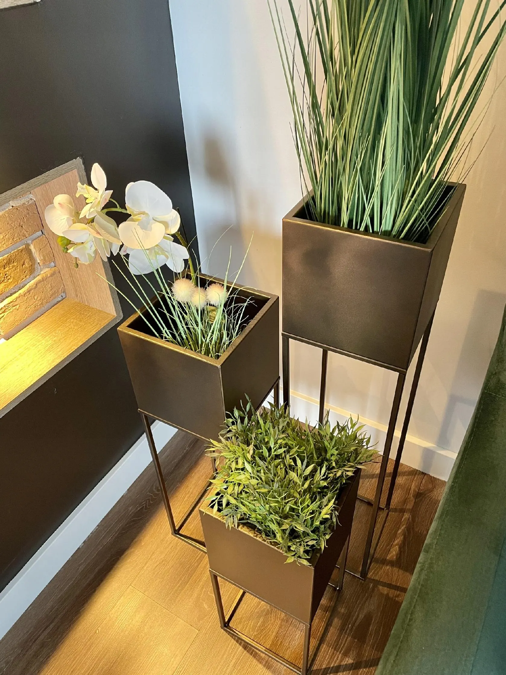 DONICZKA Osłonka na donice metalowa LORIENT L brązowa - LD_TZ000066