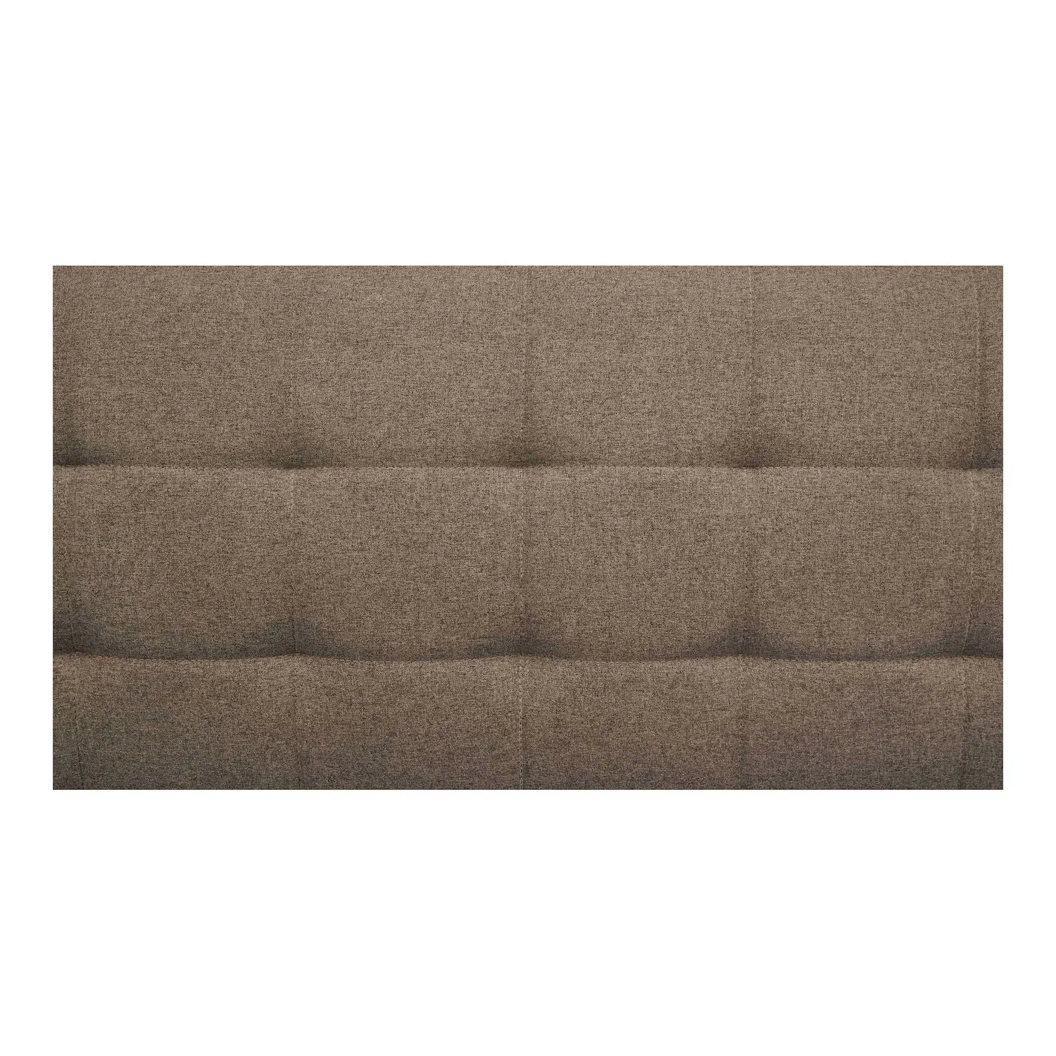 Sofa rozkładana MILTON 204cm pikowana brązowa czarne nogi - 1352010