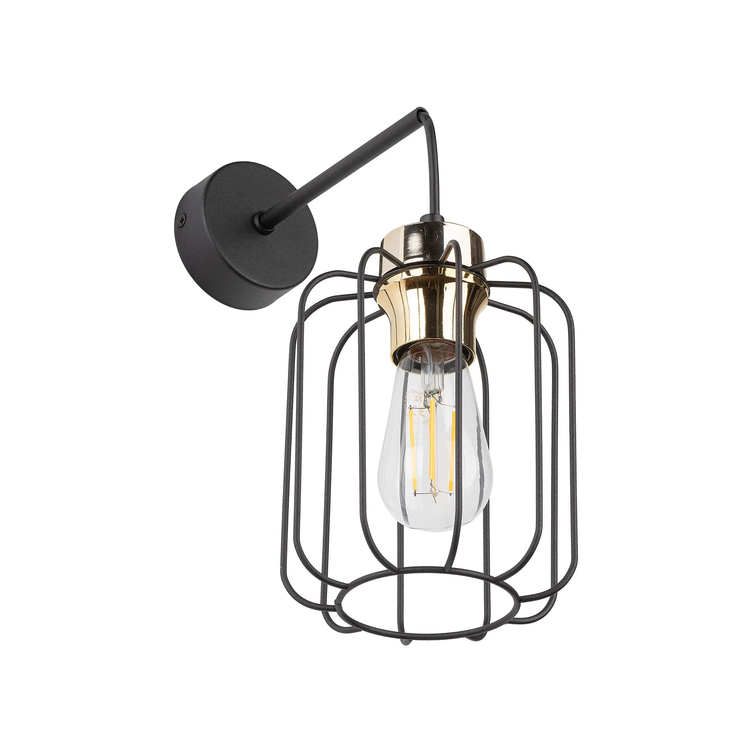 Kinkiet GALAXY czarny ze złotym elementem 33x26x15cm - TK_4742