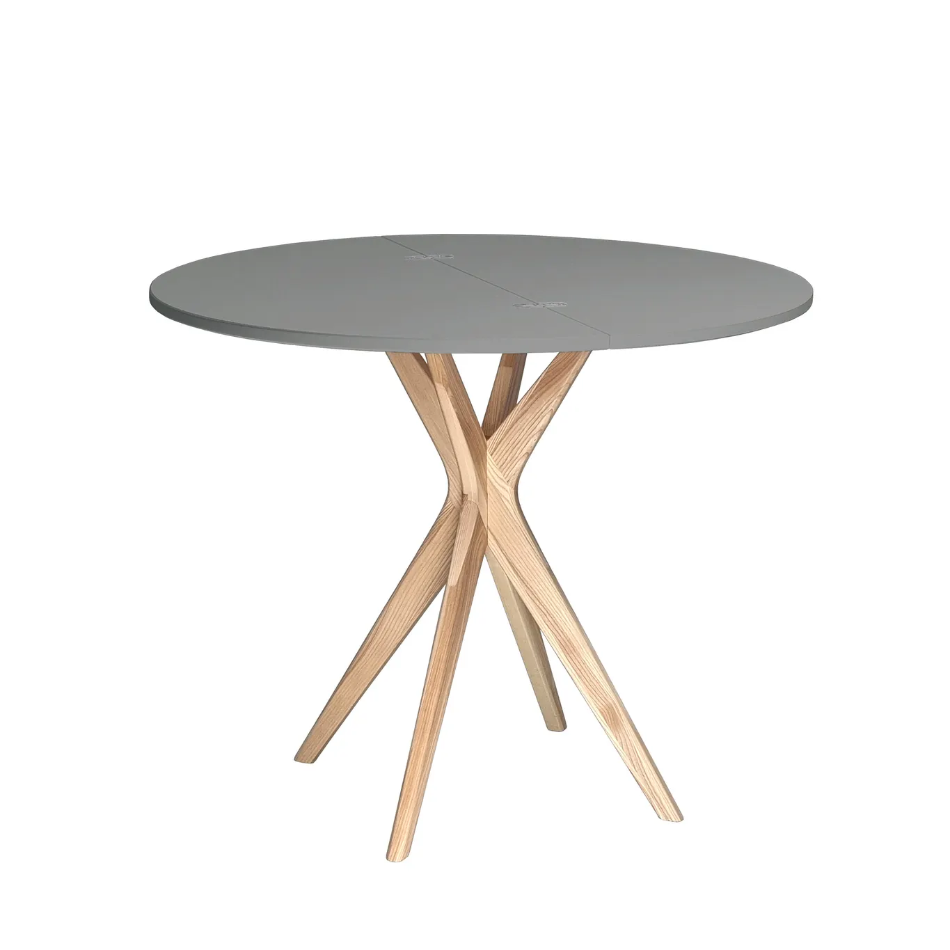 Stół półokrągły rozkładany JUBI śr. 90cm ciemnoszary