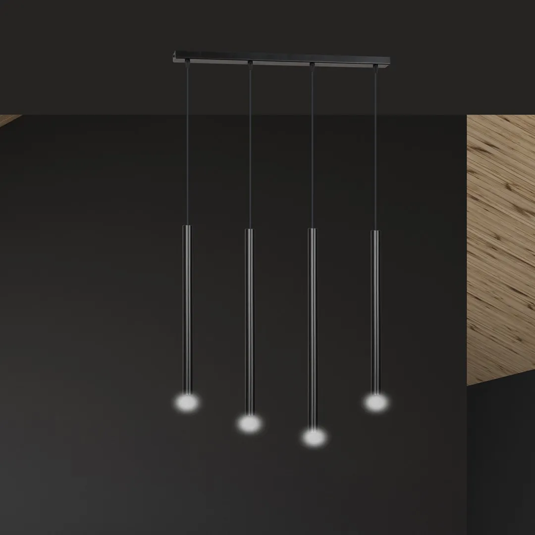 Lampa wisząca SELTER 4 czarna — zdjęcie 7