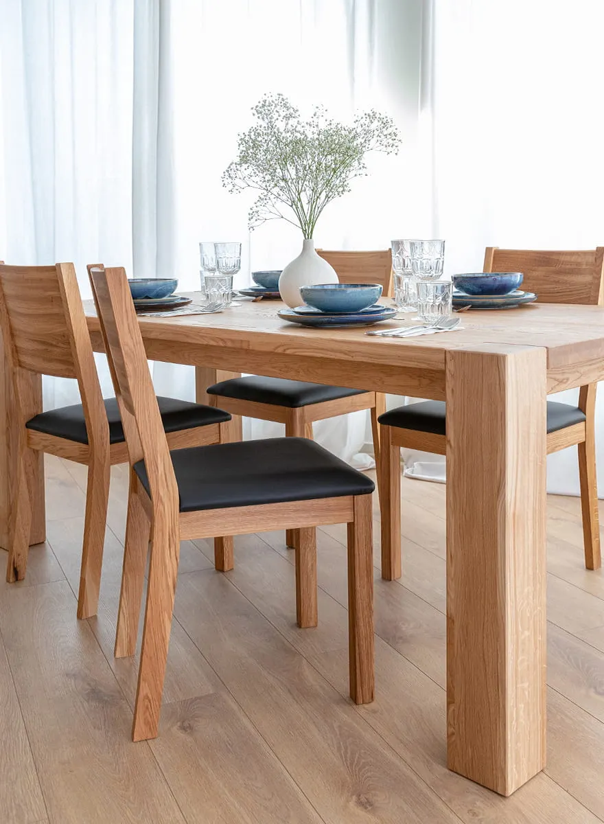 Stół dębowy do jadalni SIENA 180x90 naturalny - SIENA90X180