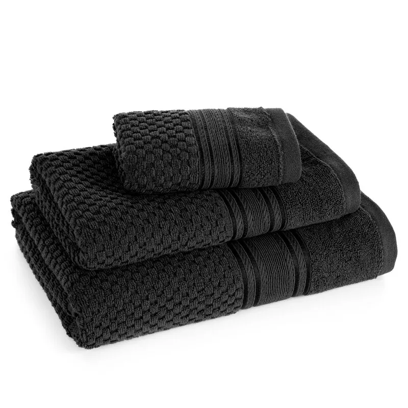 RĘCZNIK DAVOS (12) 30 X 50 CM CZARNY