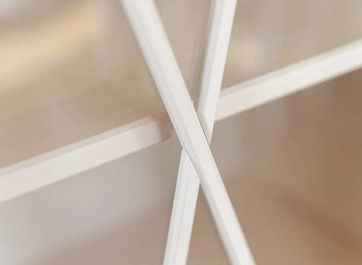 Witryna wąska MARONE ELITE 1-drzwiowa z 2 szufladami biała, tabacco - PLMEL01/T