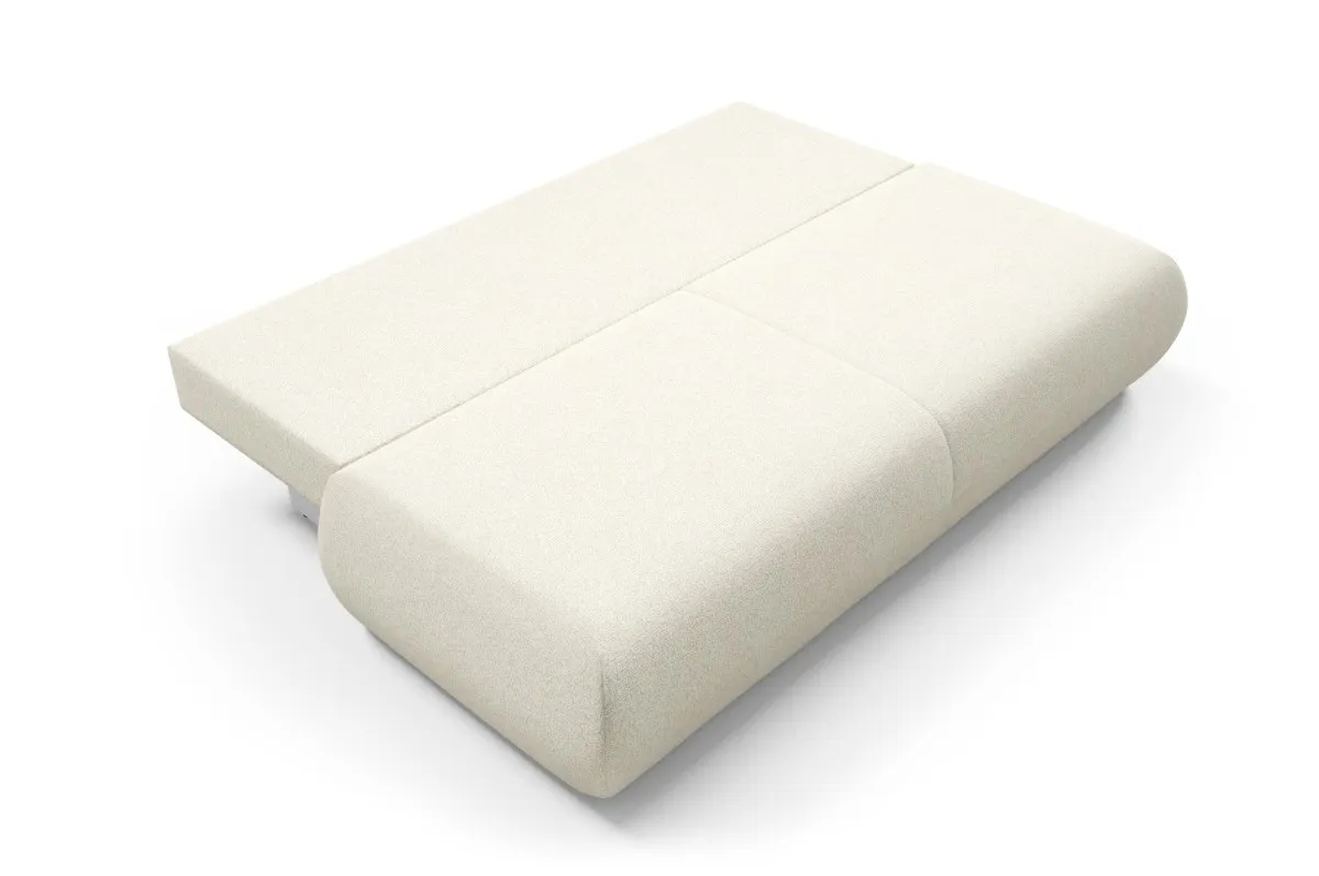 Sofa rozkładana z pojemnikiem PUENTE 214 cm kremowa