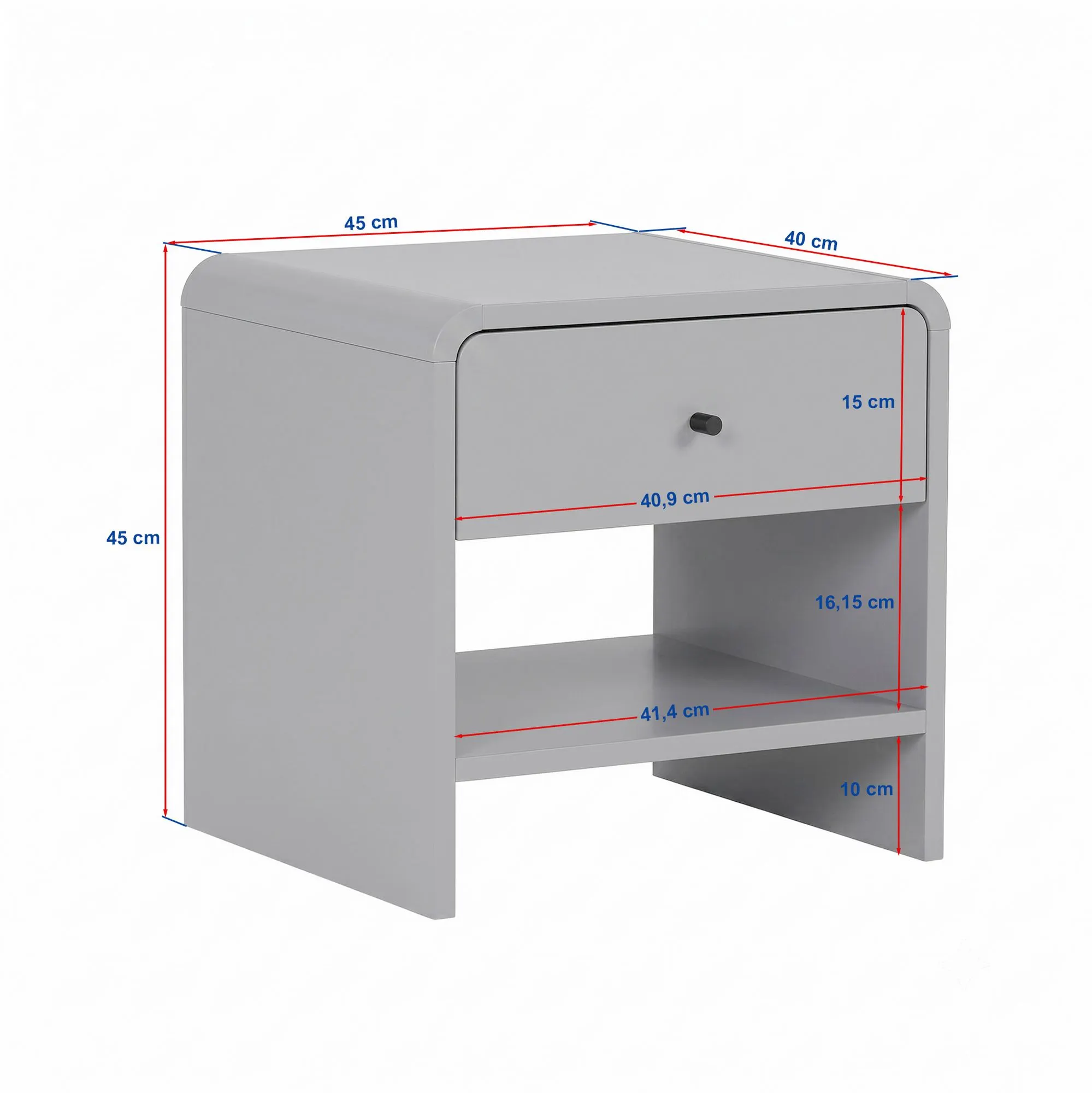 Szafka nocna PARILAz szufladą 45 cm orzech Milano - ASI_632NRD1144