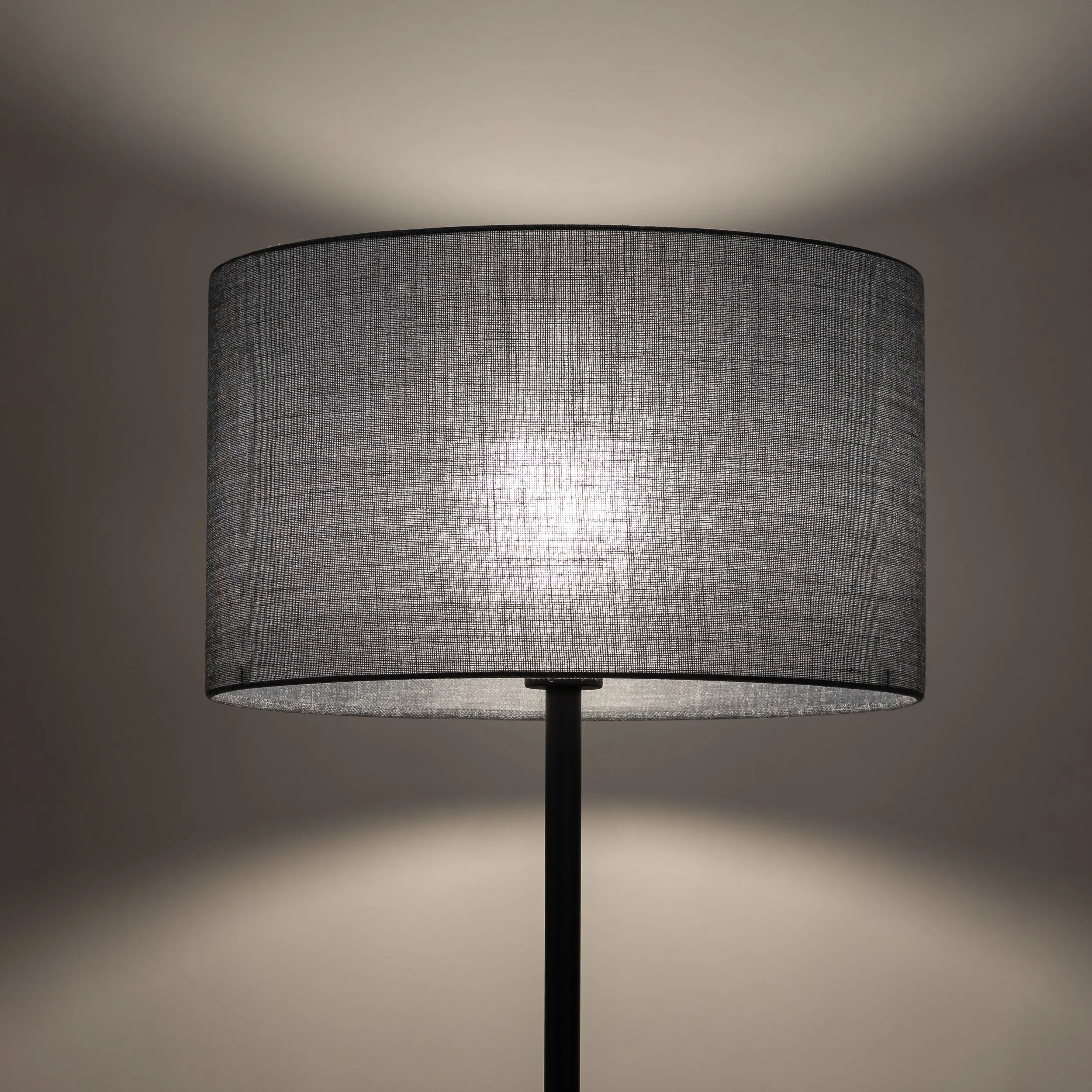 Lampa podłogowa EARTH z szarym okrągłym abażurem 159x50cm - TK_5475