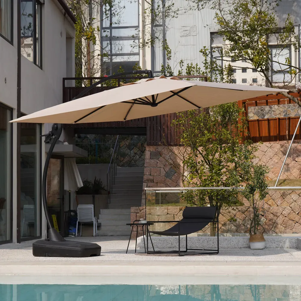 Parasol ogrodowy SOLANO beżowy — zdjęcie 10