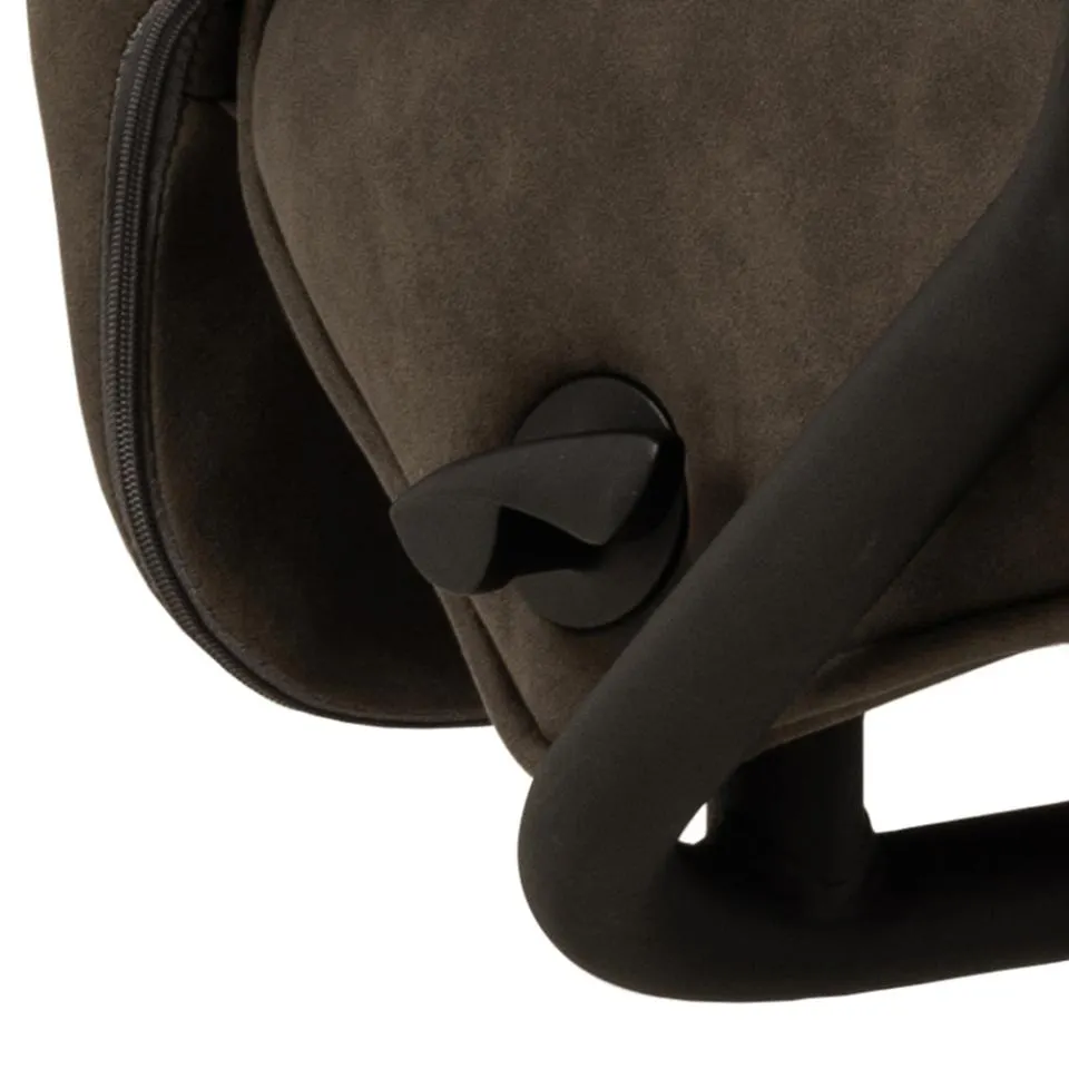 Fotel obrotowy FELIX z podnóżkiem Antracytowy ( Regulowany zagłówek ) - 0000096233