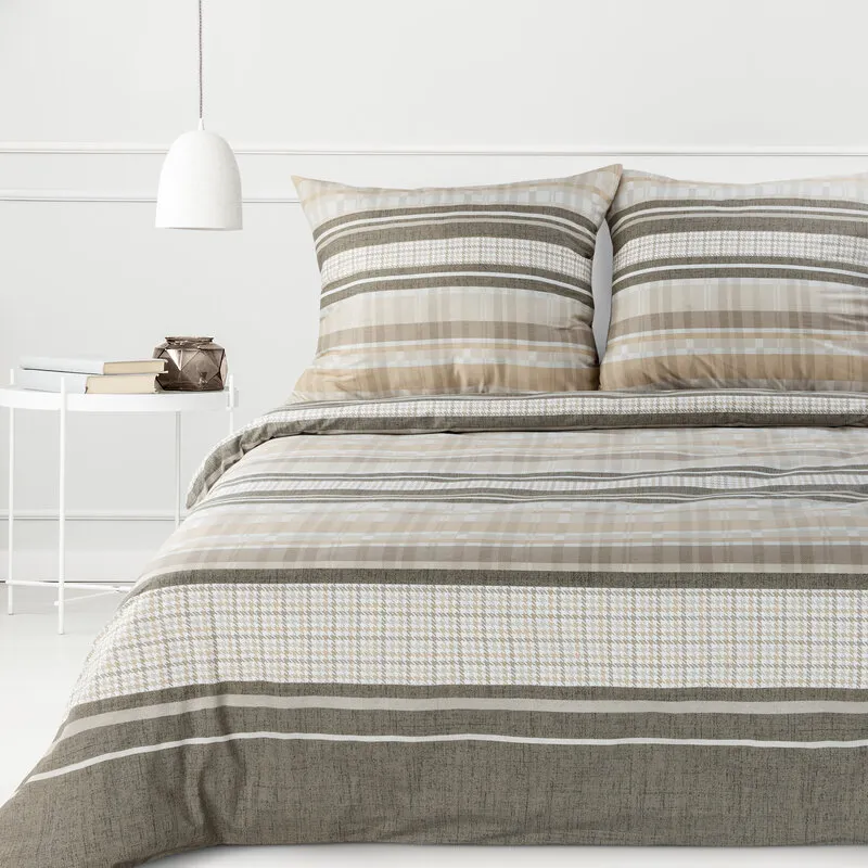 KOMPLET POŚCIELI REN 220X200 CM, 2 SZT. 70X80 CM BEŻOWY WZÓR KOMPLET POŚCIELI REN 220X200 CM, 2 SZT. 70X80 CM BEŻOWY WZÓR