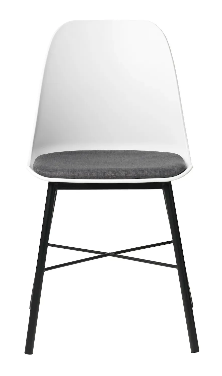 Krzesło tapicerowane WHISTLER białe/szare - UN_36611001