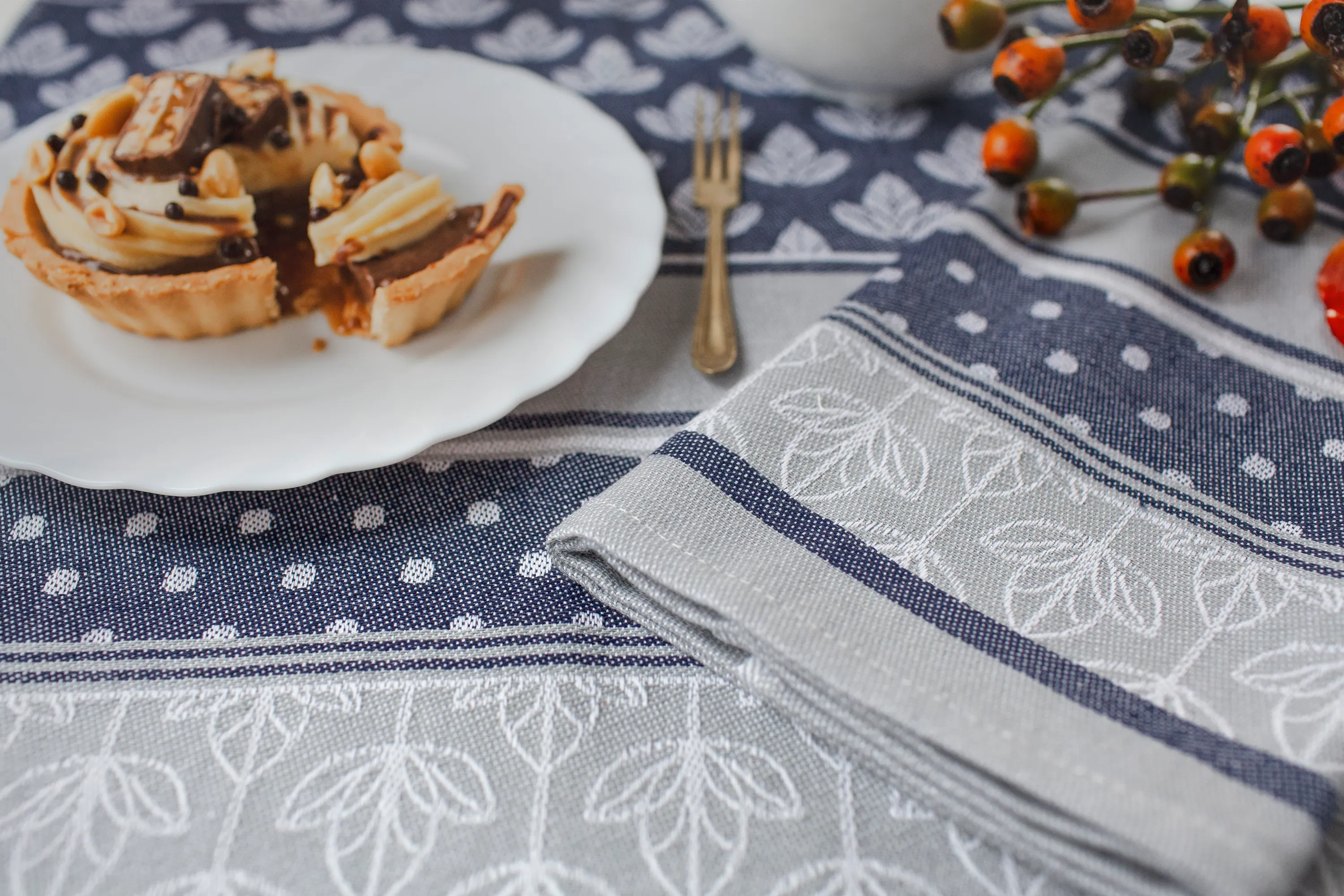 Ścierka żakardowa CARINO 004 bawełna 40X60 granatowa - FARO_28823