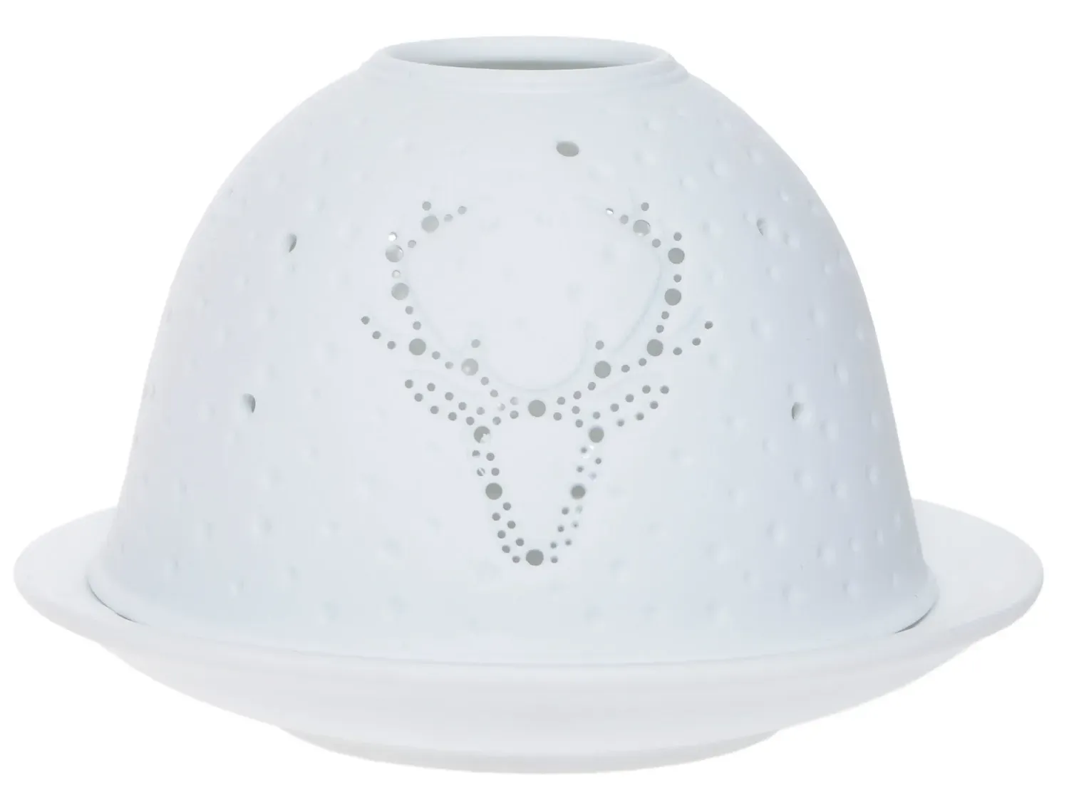 Porcelanowy lampion Z GŁOWĄ RENIFERA 1814 biały