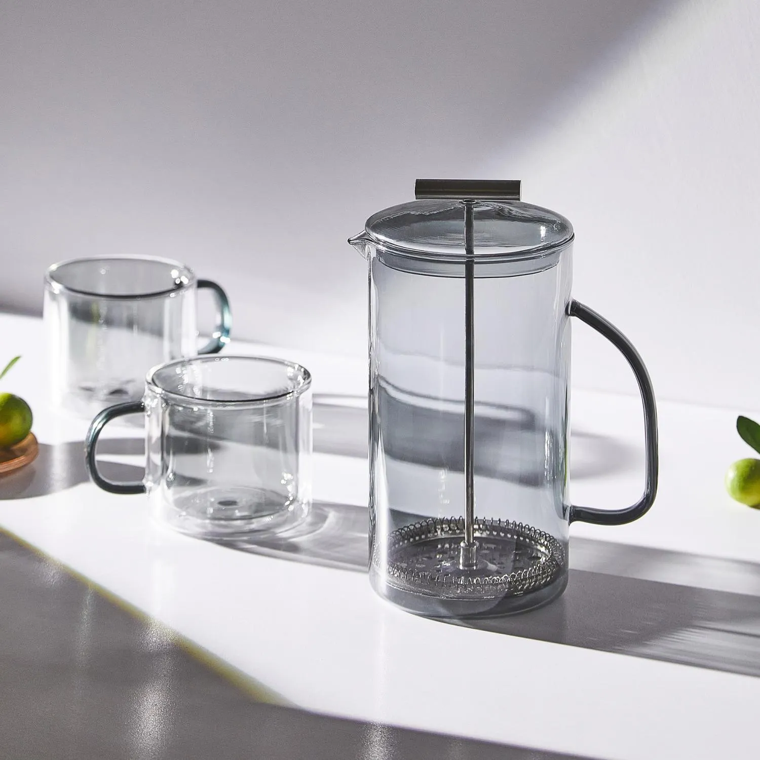 image czajnik, zestaw filiżanek, szklany, metalowy, kettle
