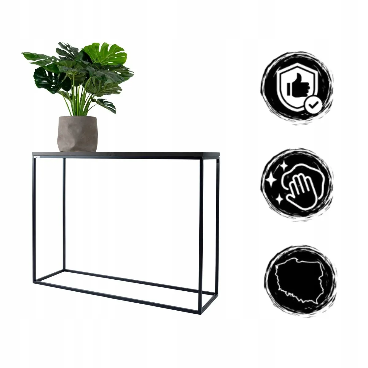 Konsola MODENA 100x30x75 czarna - LD_TZ000270