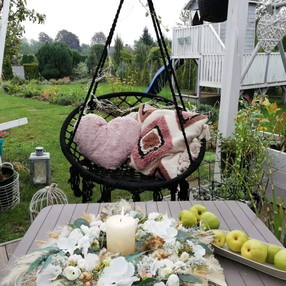 Fotel hamakowy BRASIL HOOP FI 60 cm czarny - MI_5902659146885