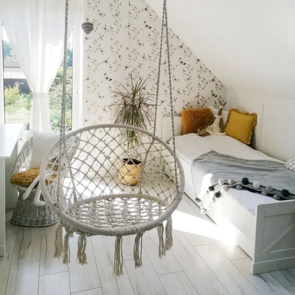 Fotel hamakowy BRASIL HOOP FI 60 cm beżowy — zdjęcie 13