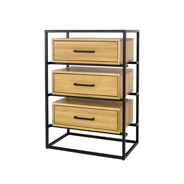 Komoda dębowa KD370 Naturalny DREWMAX - 28862