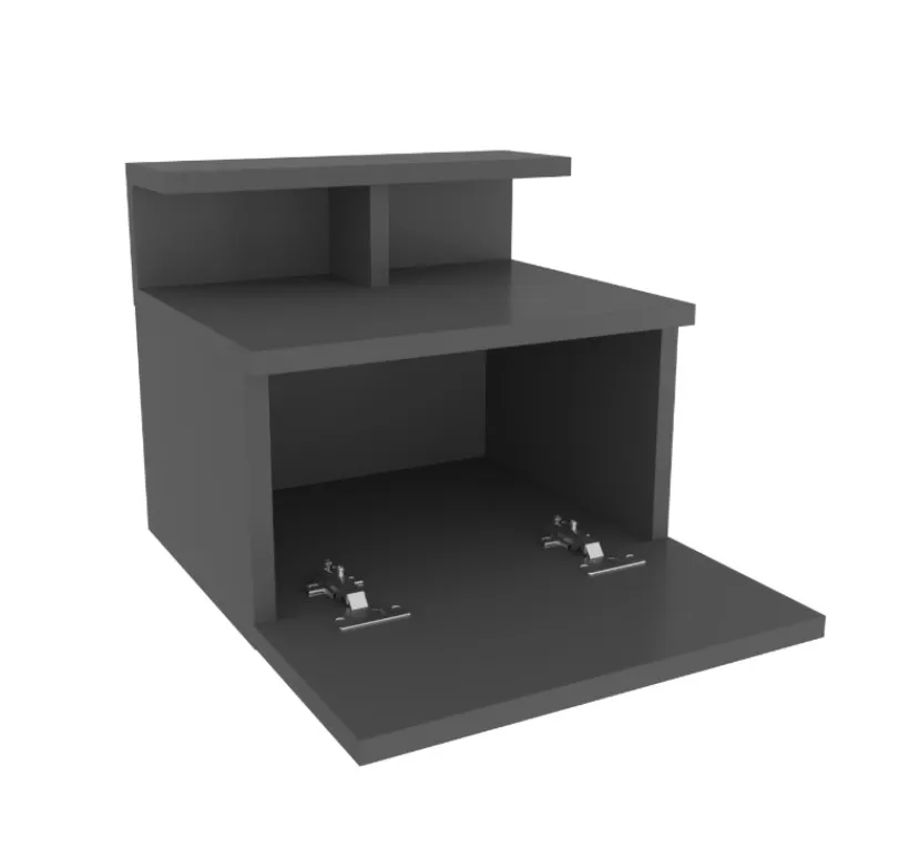 Szafka nocna wisząca z klapą ALICE antracyt - ASI_322RTC1607