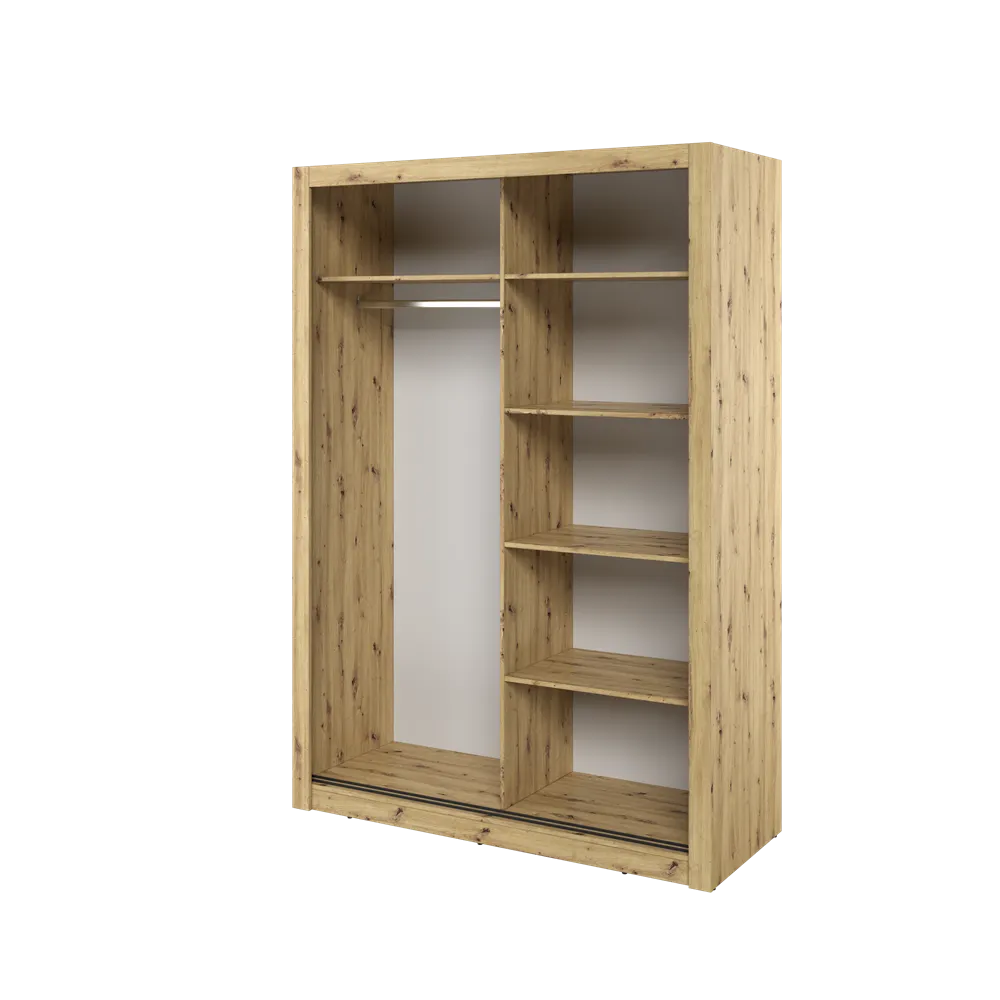Szafa dwudrzwiowa z lustrem ARTI AR-18 150cm - dąb artisan - AR18DA
