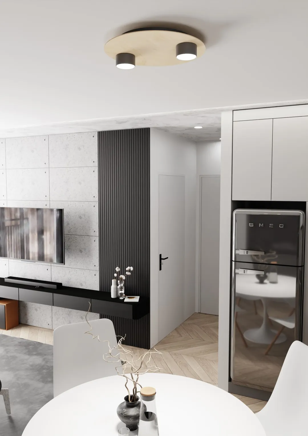 Lampa sufitowa okrągła PIXO 2 BL - 1443/2