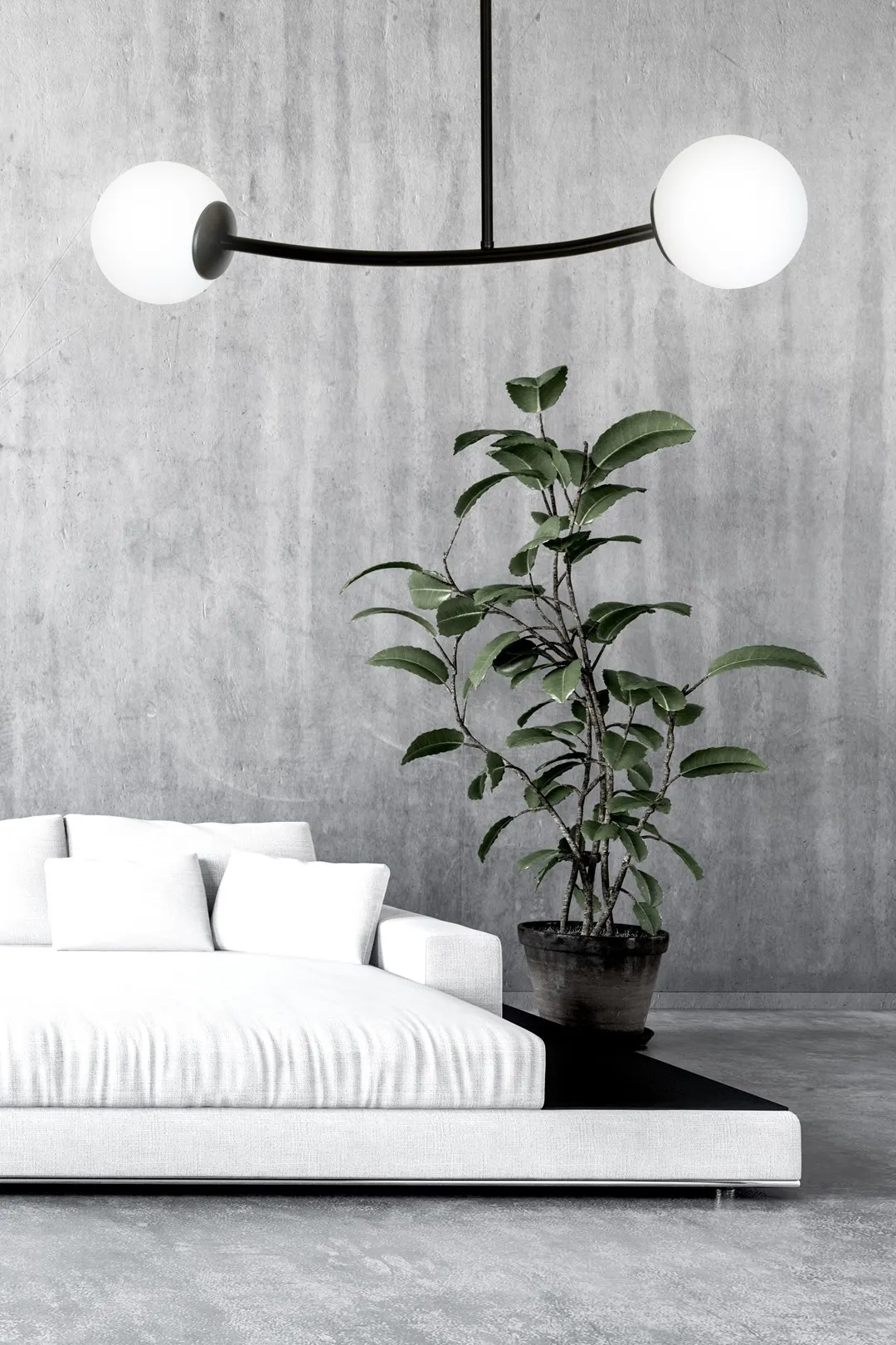 Lampa wisząca HALLDOR 2 czarny biały — zdjęcie 4