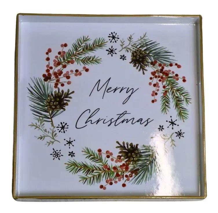 Taca "MERRY CHRISTMAS" 7467 wielokolorowa