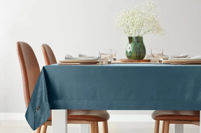 OBRUS VELVET 85X85 CM GRANATOWY - EU_409980