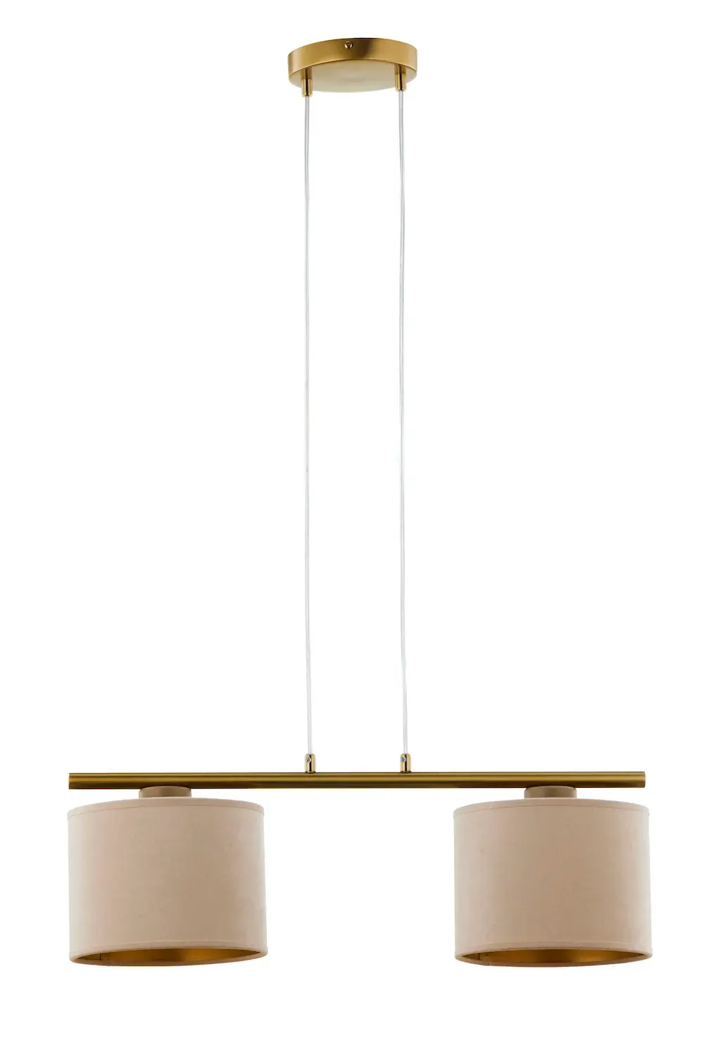 Lampa wisząca ARIEL 2 złoty szczotkowany beżowy