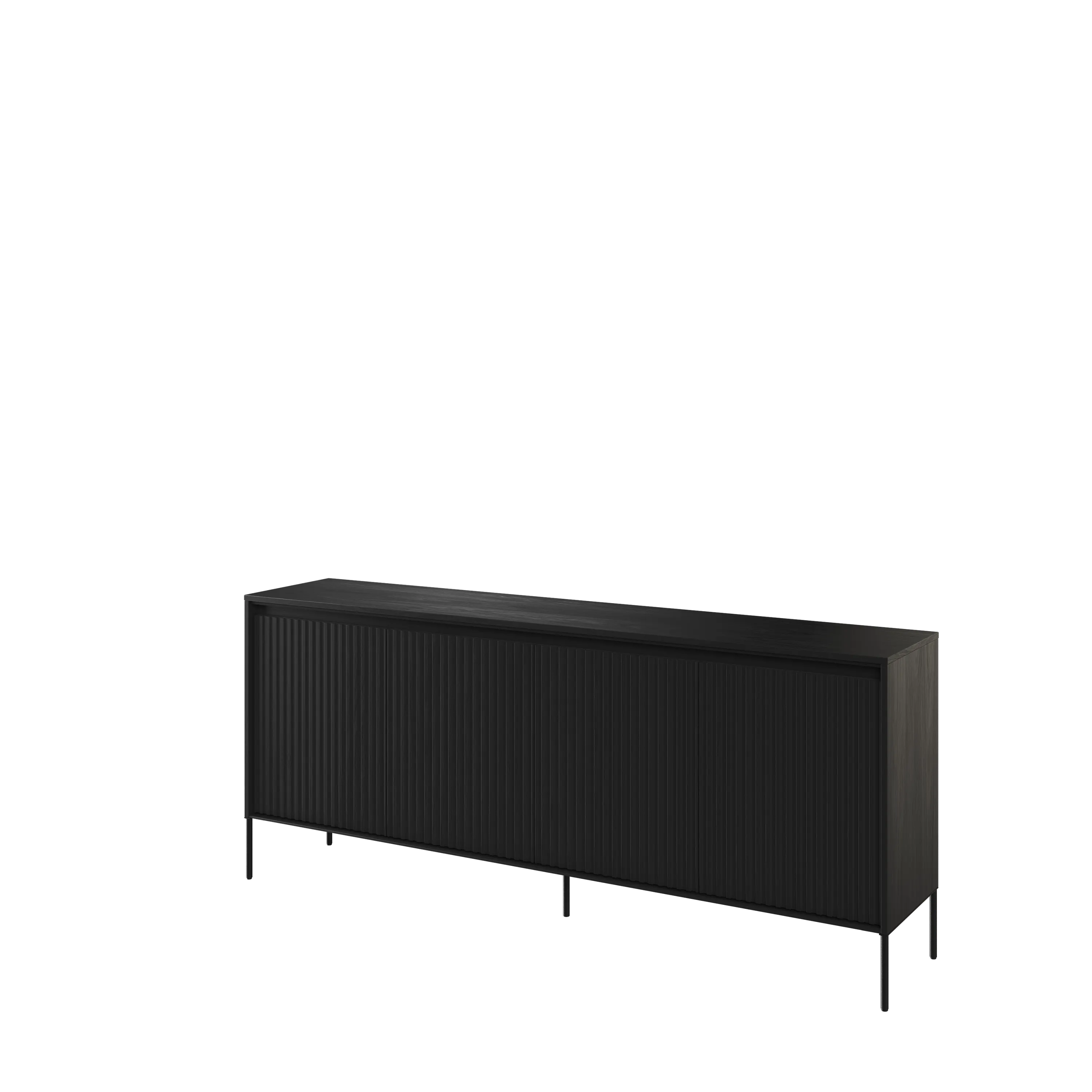 Komoda z oświetleniem TREND TR-04 4D  czarna