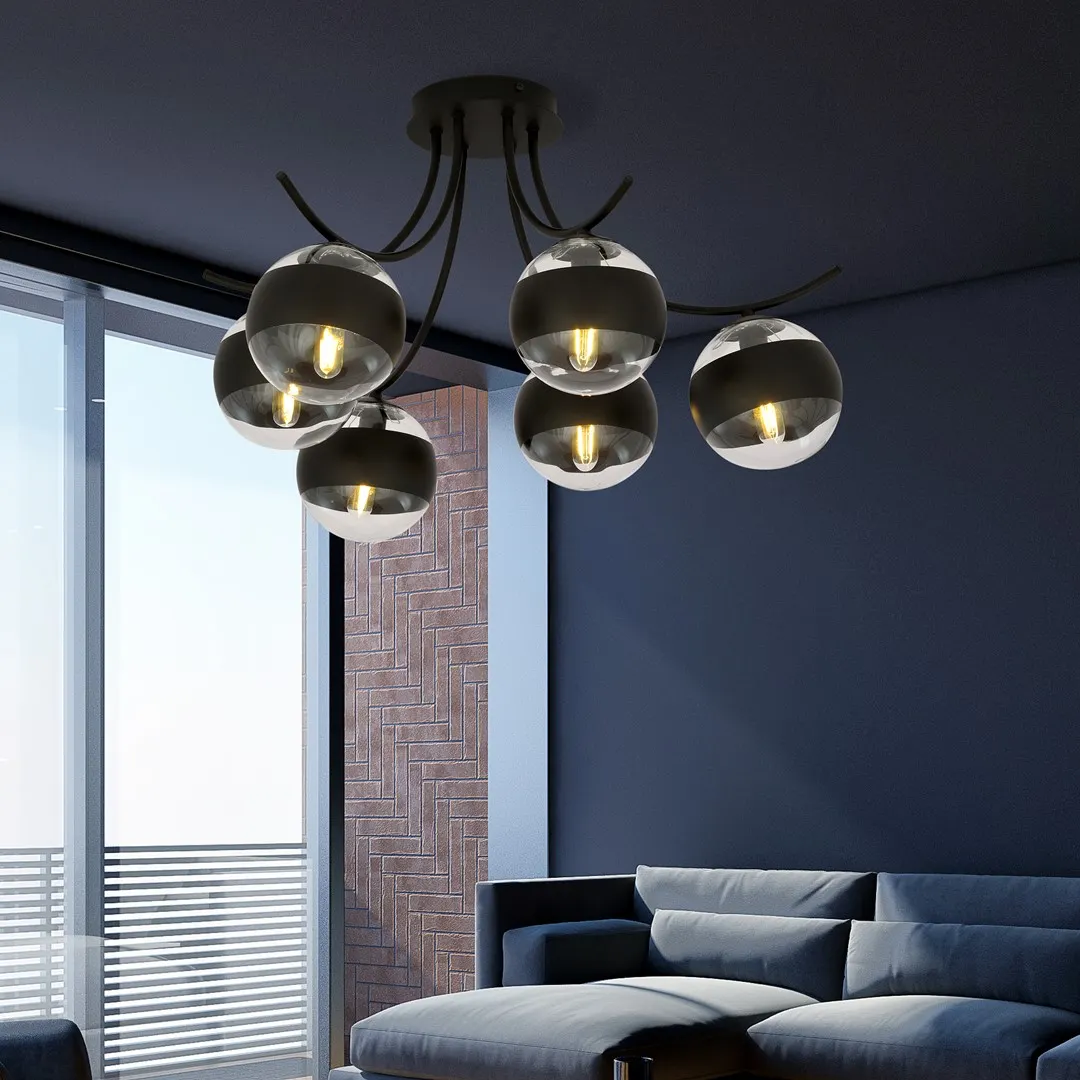 Lampa sufitowa BOSTON Czarny 1111/6 - 1111/6