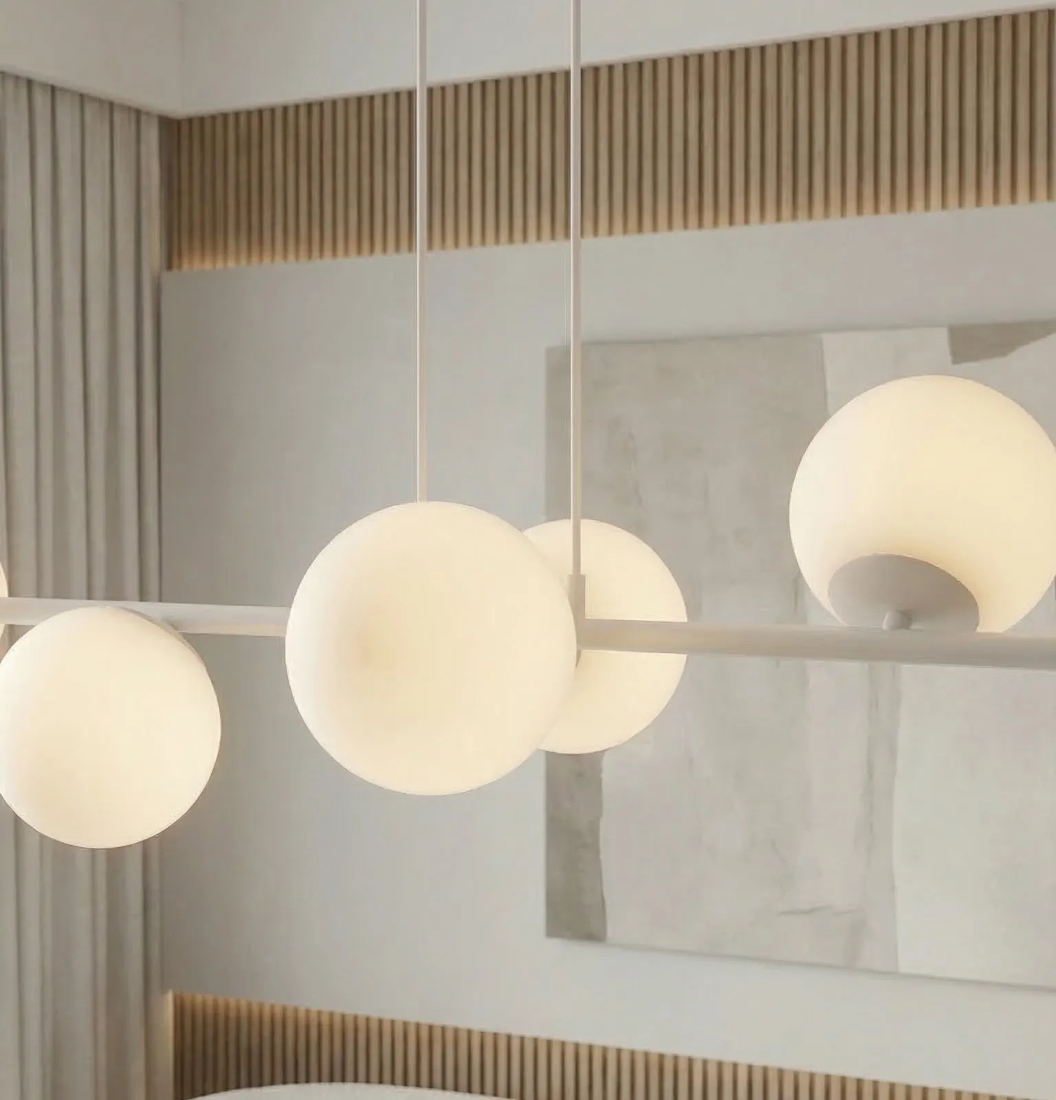 image lampa wisząca, globowe kule, kinkiet sufitowy, designerska, białe światło
