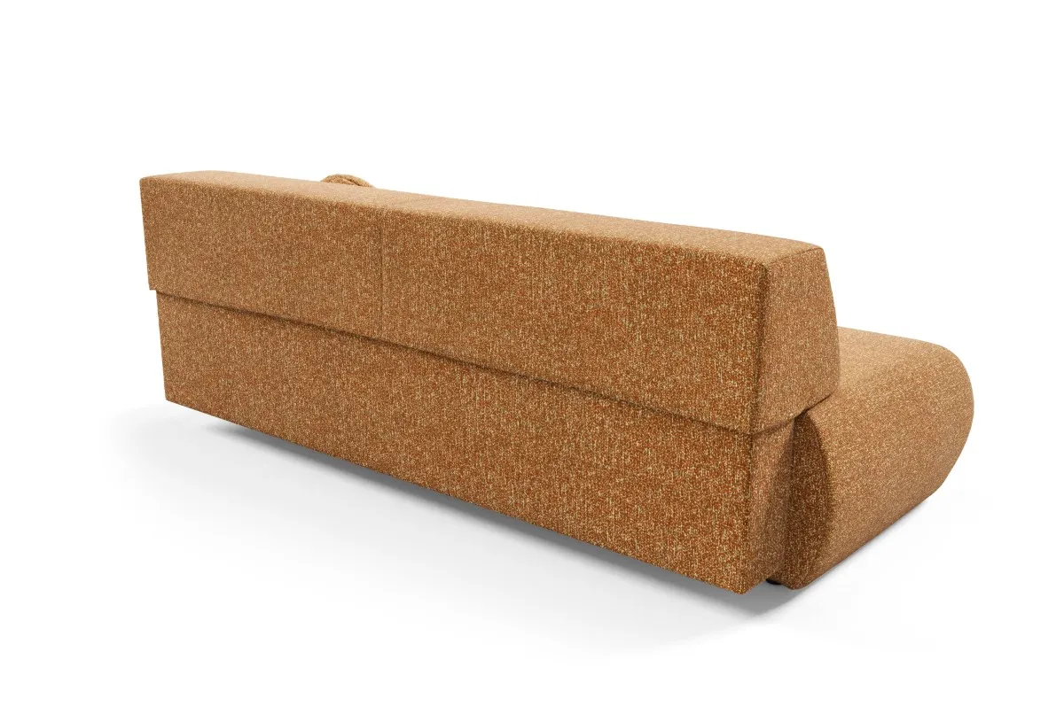 Sofa rozkładana z pojemnikiem PUENTE 214 cm rdzawa