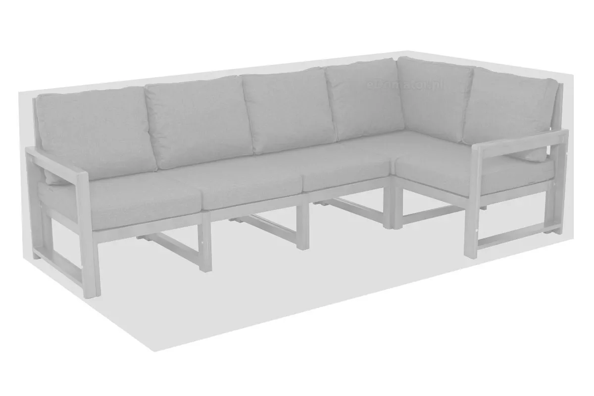 Pokrowiec na narożnik ogrodowy lewy lub prawy 260x140x82cm -zielony - FE5906948117228