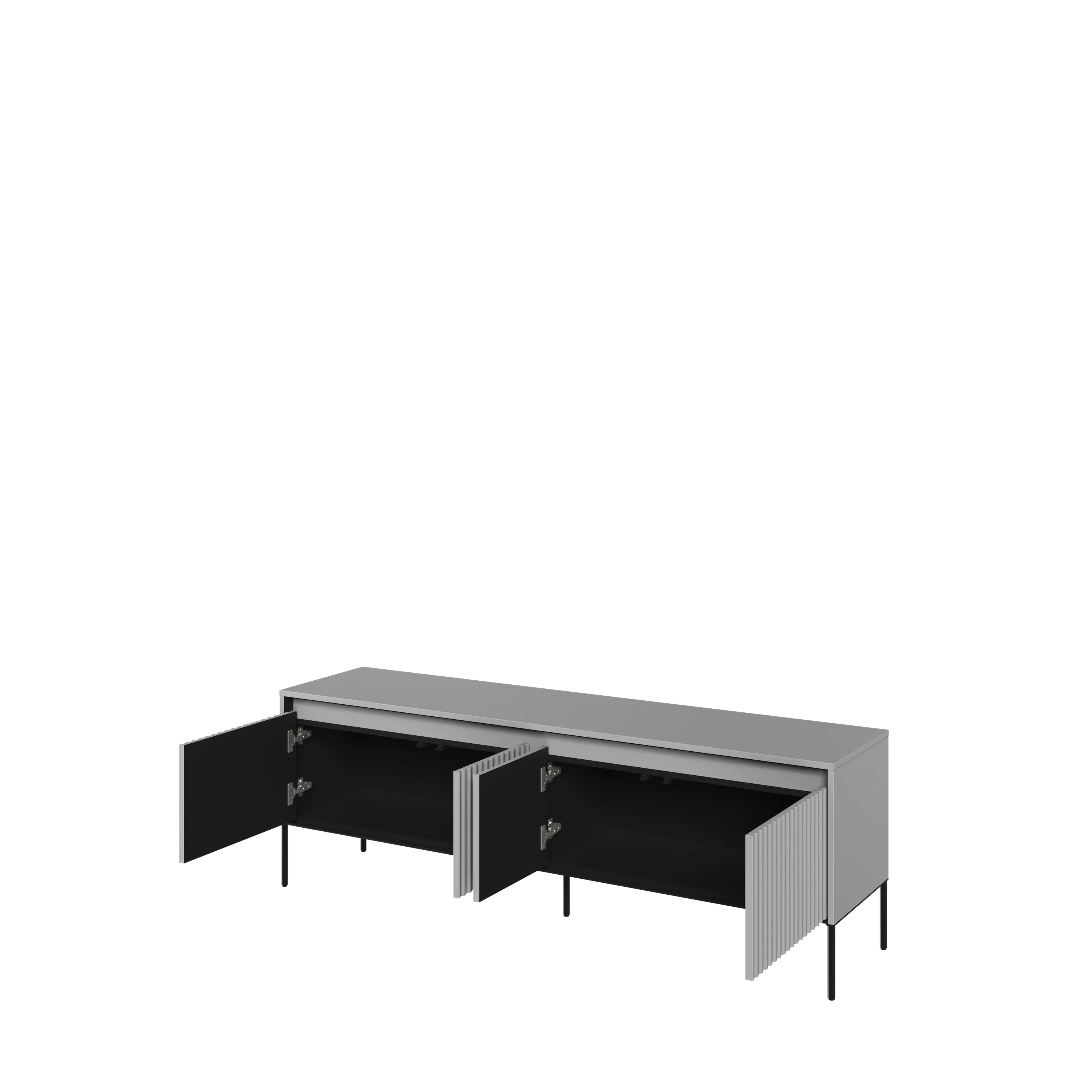Szafka RTV z oświetleniem TREND TR-05 4D 167 cm szary/czarny - TR5SC-V2