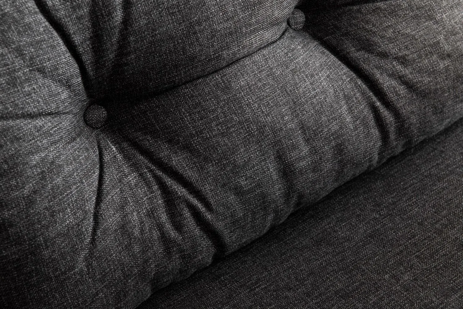Sofa rozkładana 2-osobowa z lnianą tapicerką SANDO ciemnoszara — zdjęcie 12