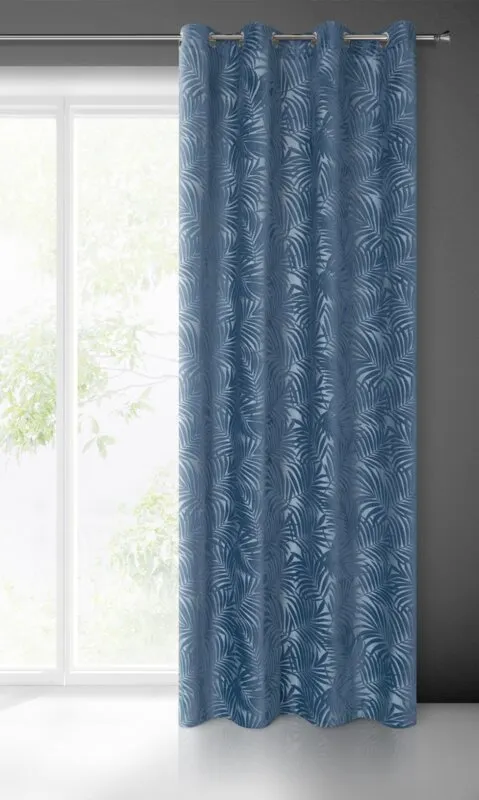 ZASŁONA GOTOWA LIVIA 140 X 250 CM CIEMNONIEBIESKI - EU_385837