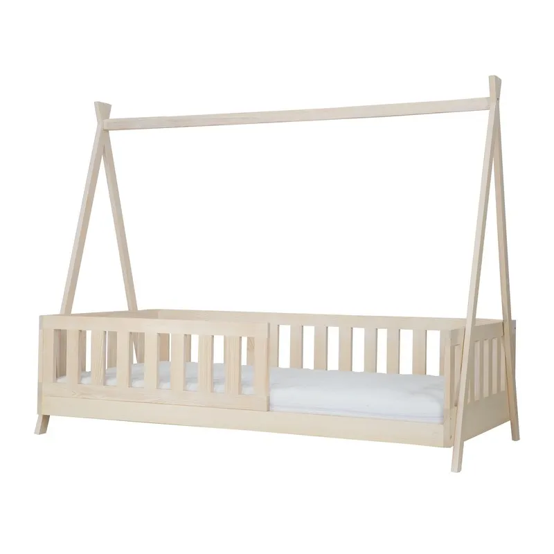 LK142 łóżko S90 D180 sosna bielony DREWMAX