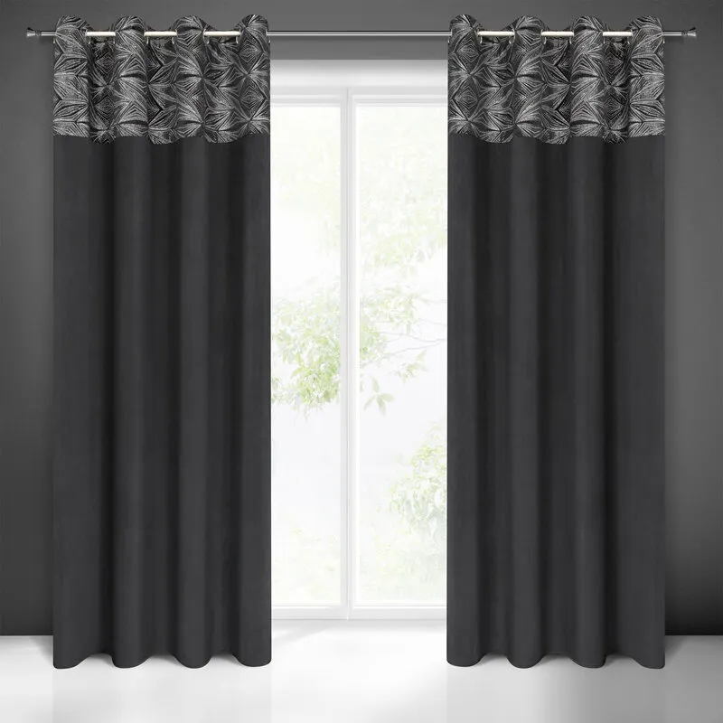 ZASŁONA GOTOWA ARIANA 140X250 CM CZARNY